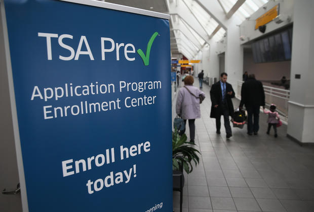 TSA security line precheckTSA Officials Highlight New Pre Application Program Center At LaGuardia Airport 