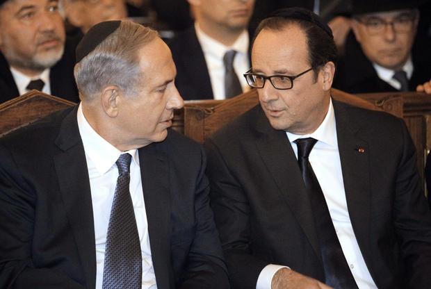 Netanyahu and Hollande Attend Ceremony At Paris Synagogue For Terror Attack Victims 