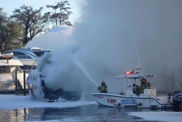 Ft. Laud Boat Fire 