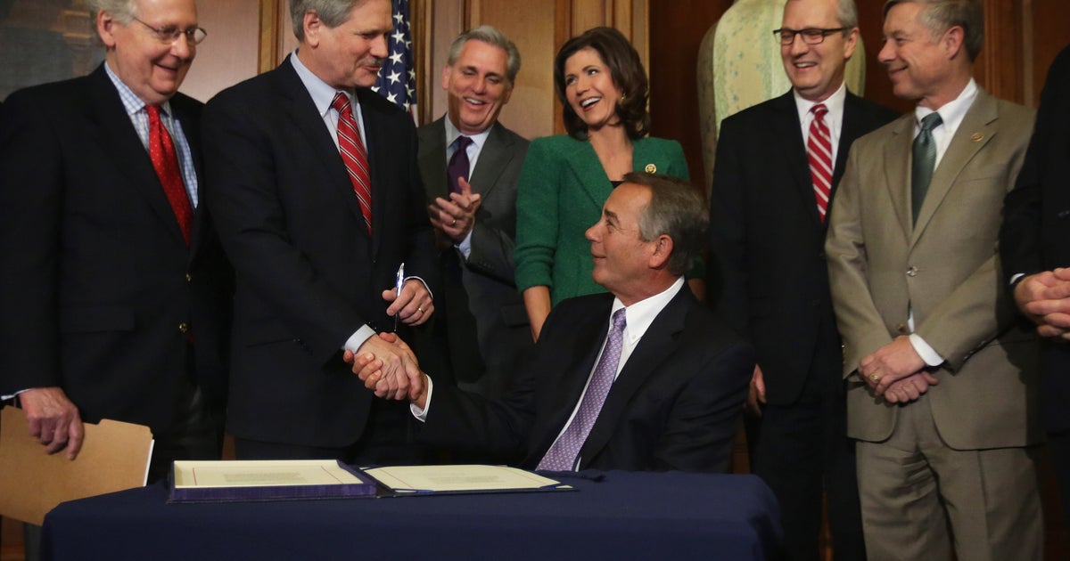 Speaker John Boehner formally enrolls Keystone legislation - CBS News