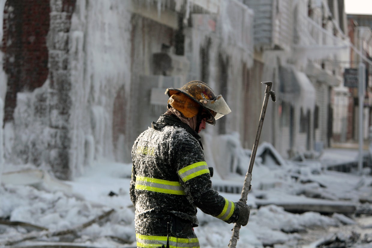 Flash freeze at Philly fire