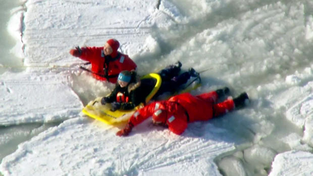 Ice Rescue At Sandy Hook Bay 
