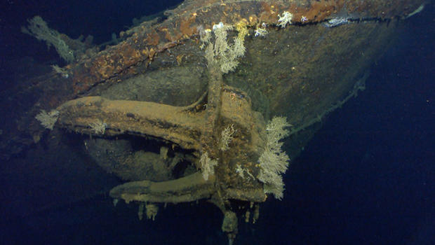 Part of the Musashi found in the Phillipine Sea by Paul Allen and his research team. March 1, 2015 