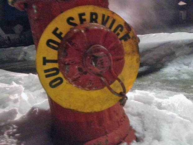 broken fire hydrant 