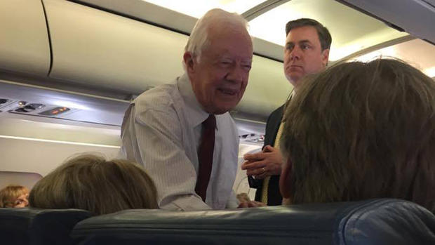 Jimmy Carter On Airplane 