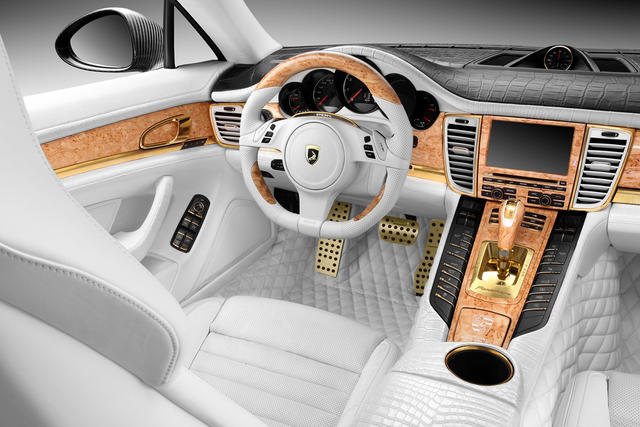 white car interior