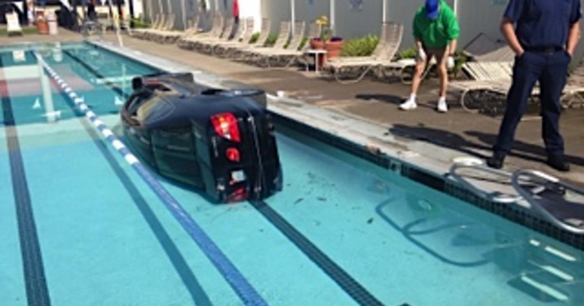 Car Flies Into Crowded Santa Rosa Swimming Pool, Triathlete Rescues Driver  - CBS San Francisco