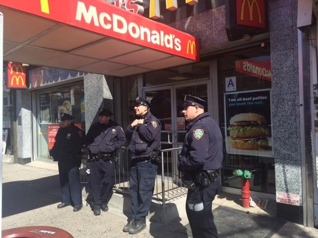 Police Officers Outside Flatbush McDonald's 