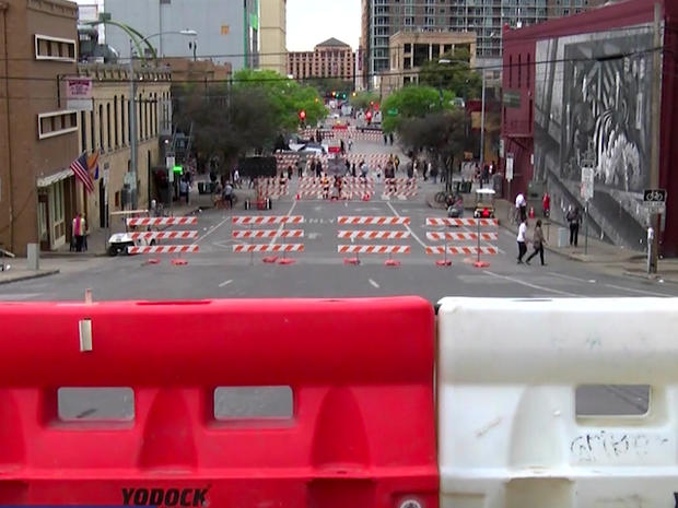 SXSW barricades 