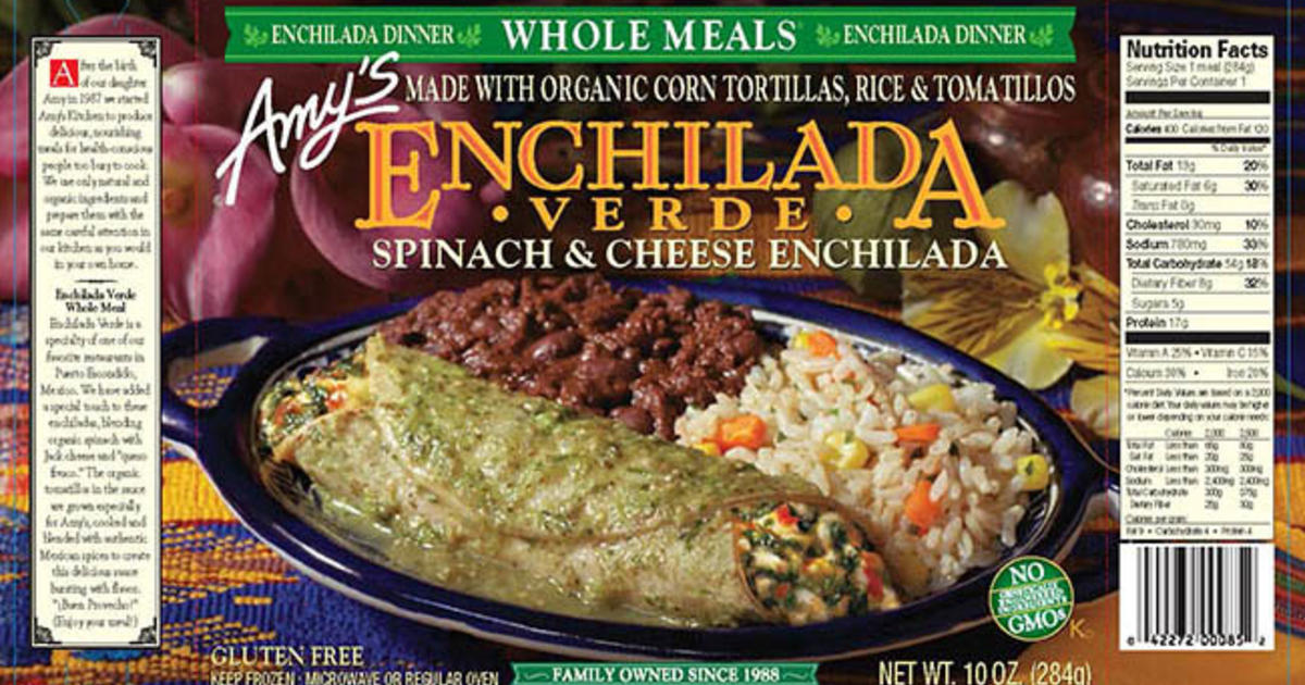 Amy's Kitchen Recalls Frozen Meals Due To Possible Health Risk CBS