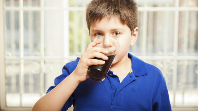 boy drinking 