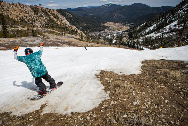 Dismal Snowpack In Sierra Mtns. Worsens State's Four-Year Drought, And Takes Toll On Tahoe-Area Ski Industry 