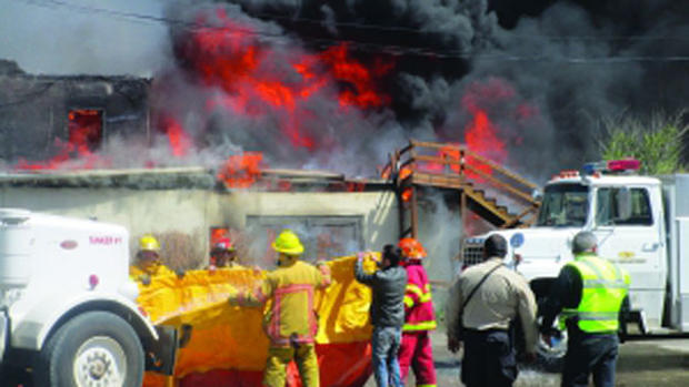 valley courier pic of la jara fire 