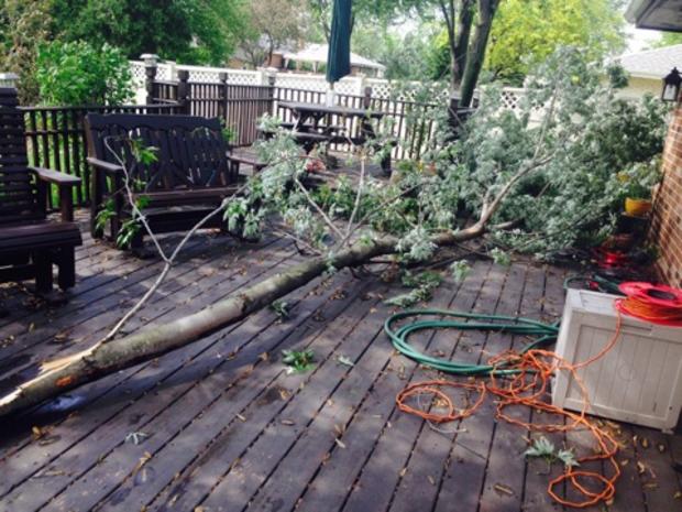 Storm damage Orland Park 