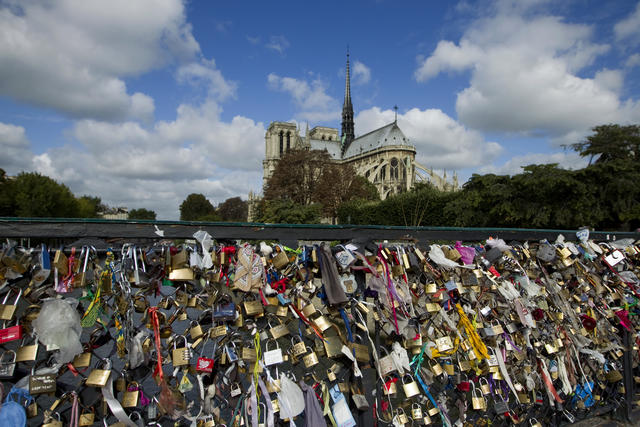 Paris 'love locks' removed from Pont des Arts bridge – in pictures, World  news