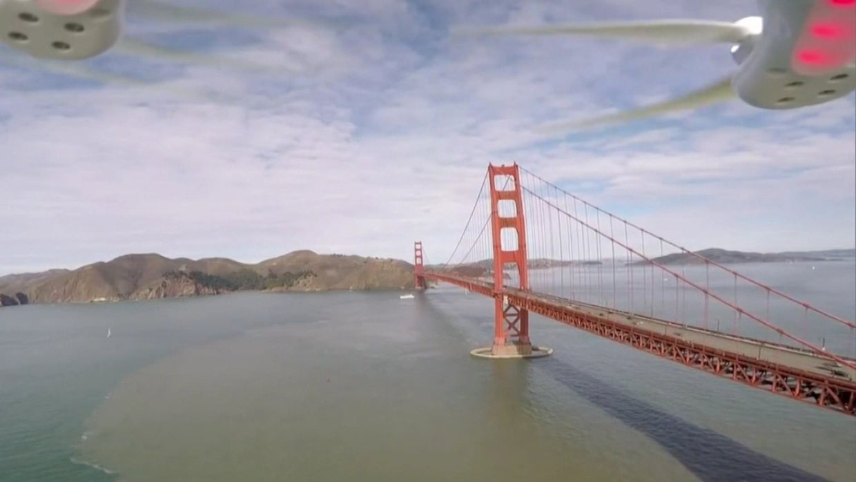 Golden Gate Bridge officials fear invasion of drones CBS News