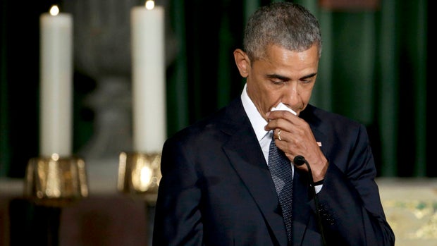 President Obama delivers a eulogy at the funeral for former Delaware Attorney General Beau Biden, son of Vice President Joe Biden, at St. Anthony of Padua Church in Wilmington, Delaware, June 6, 2015. 