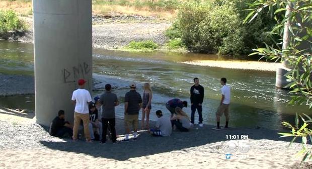 Teens Beside Russian River 