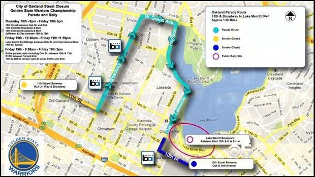Warriors Parade Route 