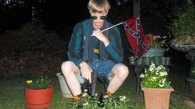 Alleged South Carolina church shooter Dylann Roof is seen in an undated photo taken from a website containing the suspect's purported manifesto. 