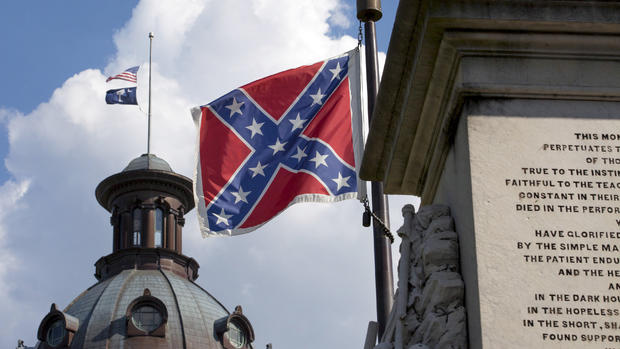 Places the Confederate flag still flies 