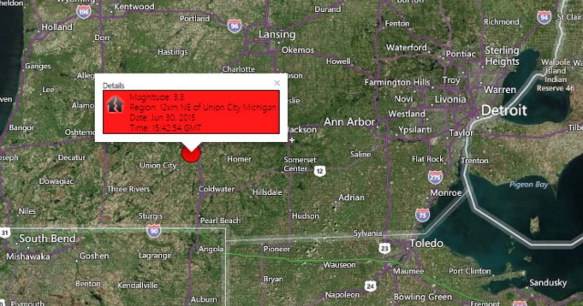 3.3 Magnitude Earthquake Recorded In Michigan Tuesday CBS Detroit
