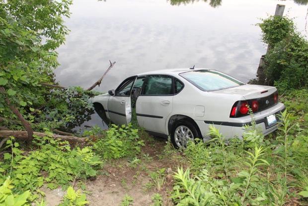 Clinton River -  police chase crash 