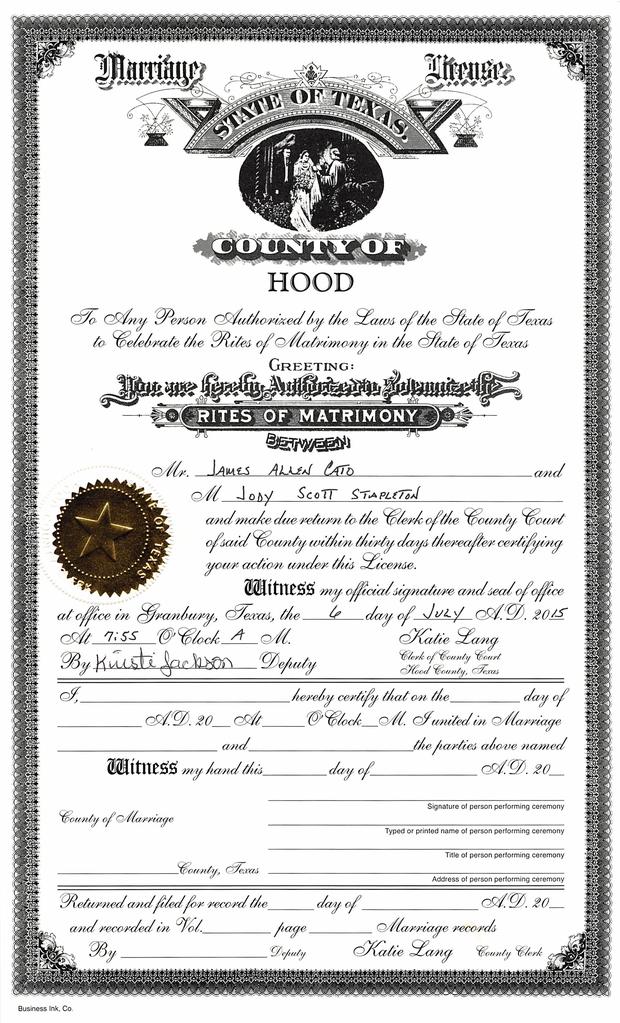 Marriage License 