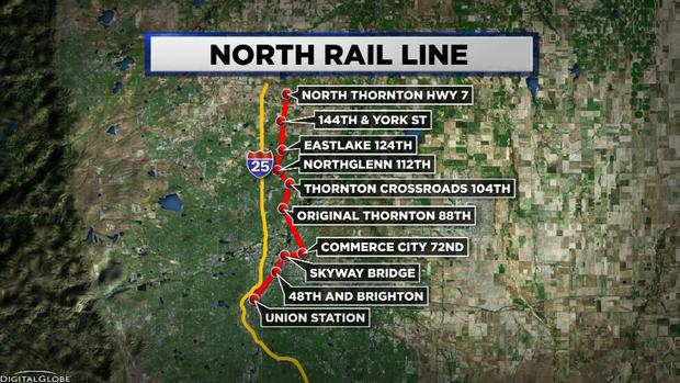 North Rail Line Map 