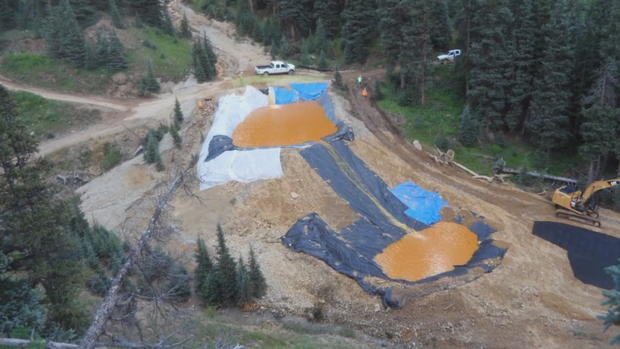 Animas River retention pools  Gold King Mine 