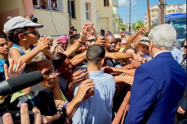John Kerry In Havana On Day Of Embassy Re-opening 