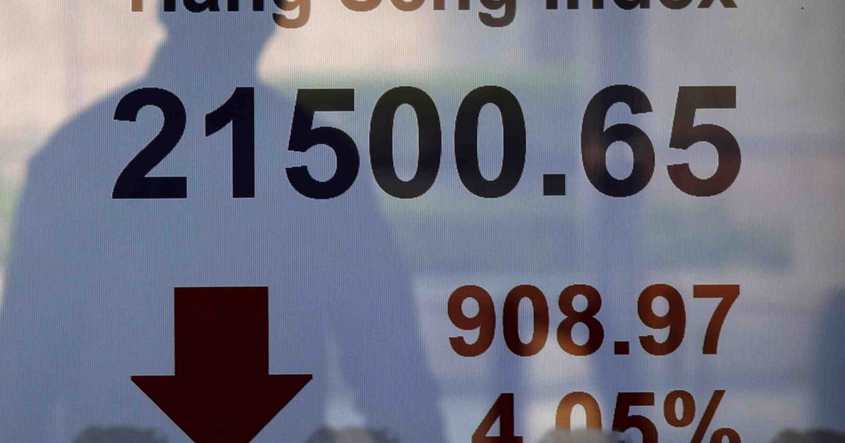 Asian stocks slump again; U.S. markets look set to follow - CBS News