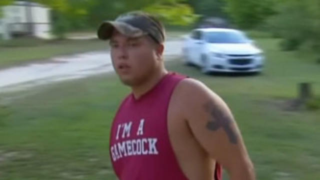 ​Joey Meek is seen after an interview with CBS News after the church shooting in Charleston, S.C. 