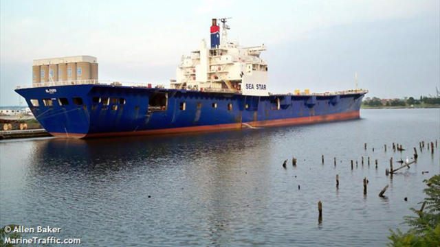 ​The cargo ship El Faro is docked in Baltimore, Maryland, on July 16, 2009, in this picture taken by Allen Baker. 