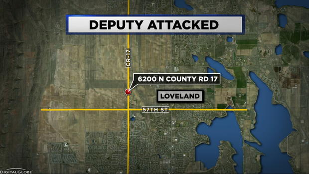 Deputy Attacked Loveland MAP 