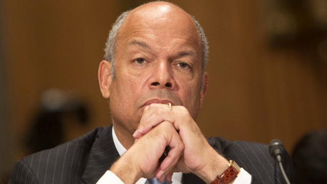 Homeland Security Secretary Jeh Johnson testifies before the Senate Homeland Security and Governmental Affairs Committee for a hearing on threats to the United States in Washington Oct. 8, 2015. 
