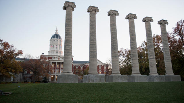 Academic Hall on the campus of University of Missouri - Columbia is seen Nov. 10, 2015, in Columbia, Missouri. 