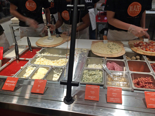 Meats and Cheeses At Blaze Pizza 