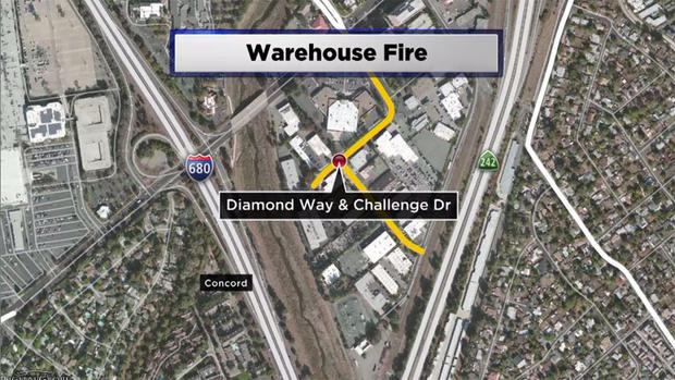 Concord Warehouse Fire Map 