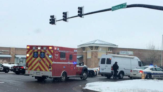 ​Crews respond to an active shooter situation at a Planned Parenthood facility in Colorado Springs, Colorado, Nov. 27, 2015. 