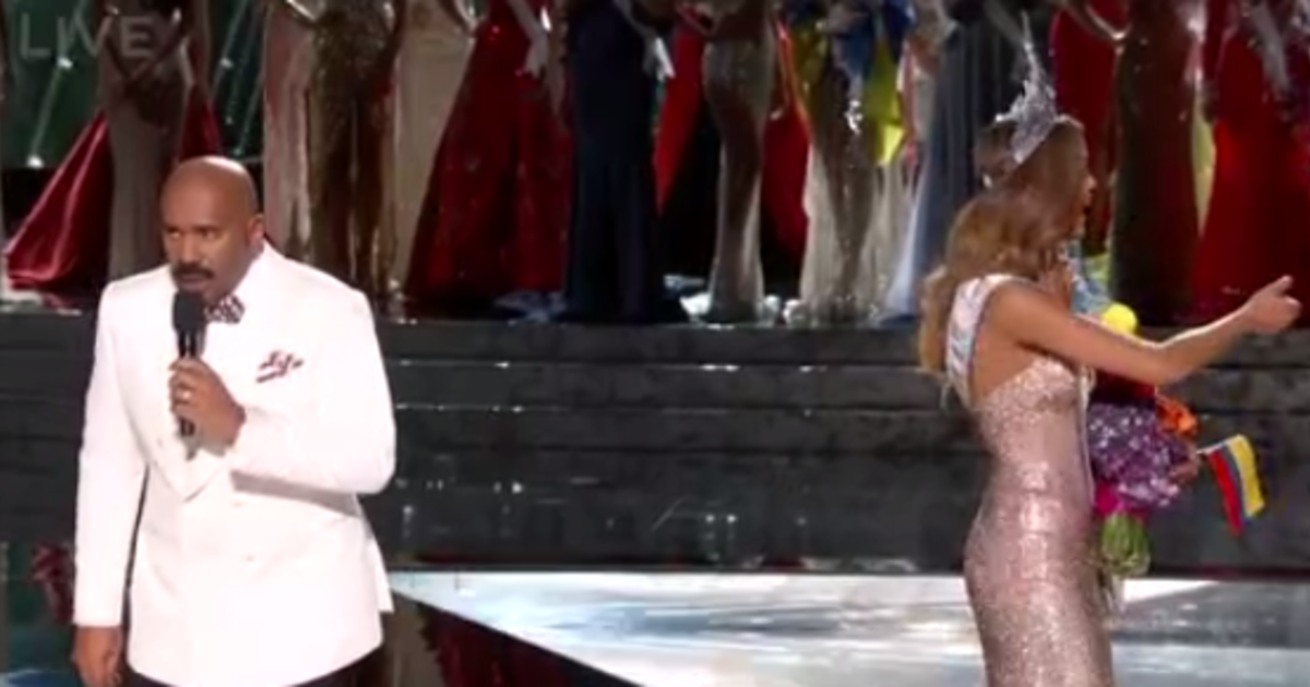 Steve Harvey Apologizes For Crowning Wrong Contestant Winner At Miss Universe Pageant Cbs