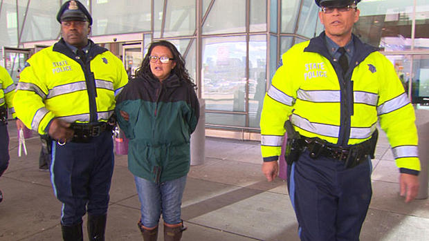 Logan Airport Protest Arrest 