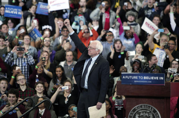Bernie Sanders Campaigns In Michigan 