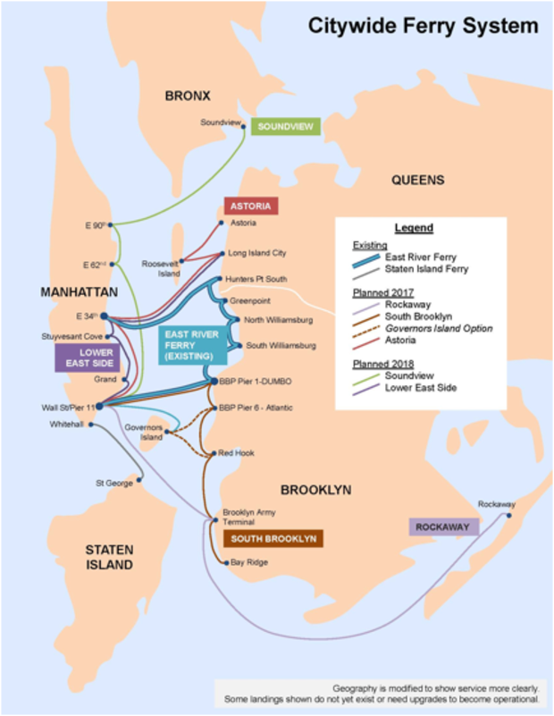Citywide Ferry Routes 