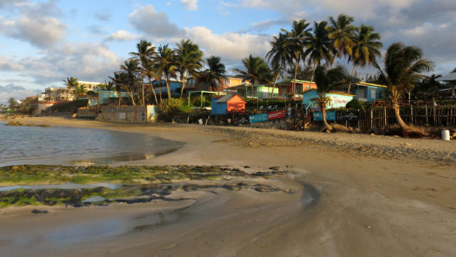 Montones Beach in Isabela, Puerto Rico, where David Thompson, a retired engineer from Kalamazoo, Michigan, managed to swim after being thrown from his boat, is seen March 16, 2014. 