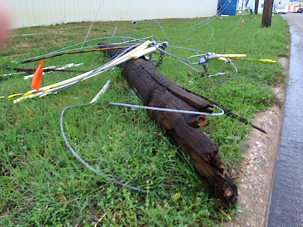 downed Fort Worth power line 