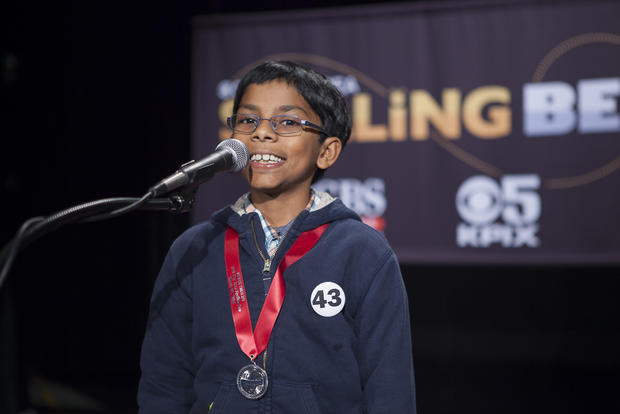 43 - Rishik Gandhasri, Silver Oak Elementary School - 2016 CBS Bay Area Spelling Bee 