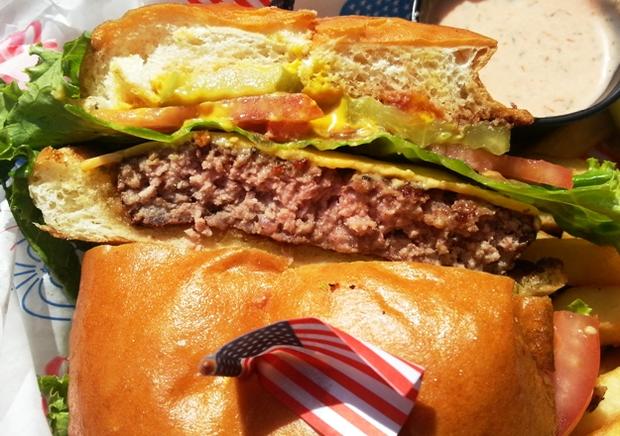 All-Amercian Burger From Yankee Doodle Dandy's 