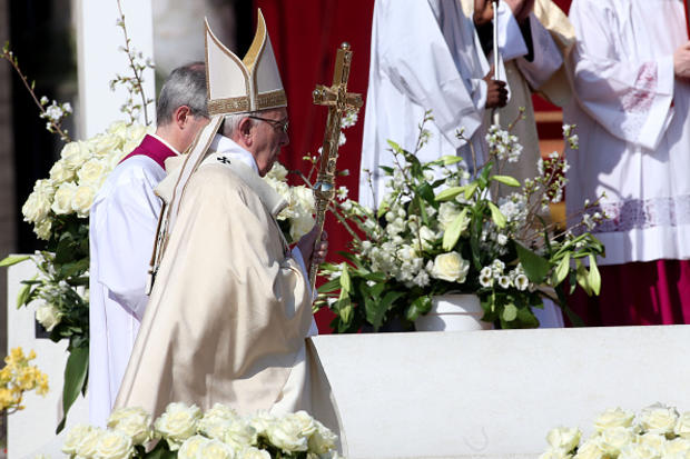 Pope Attends The Easter Mass and Delivers His Urbi Et Orbi Blessing 