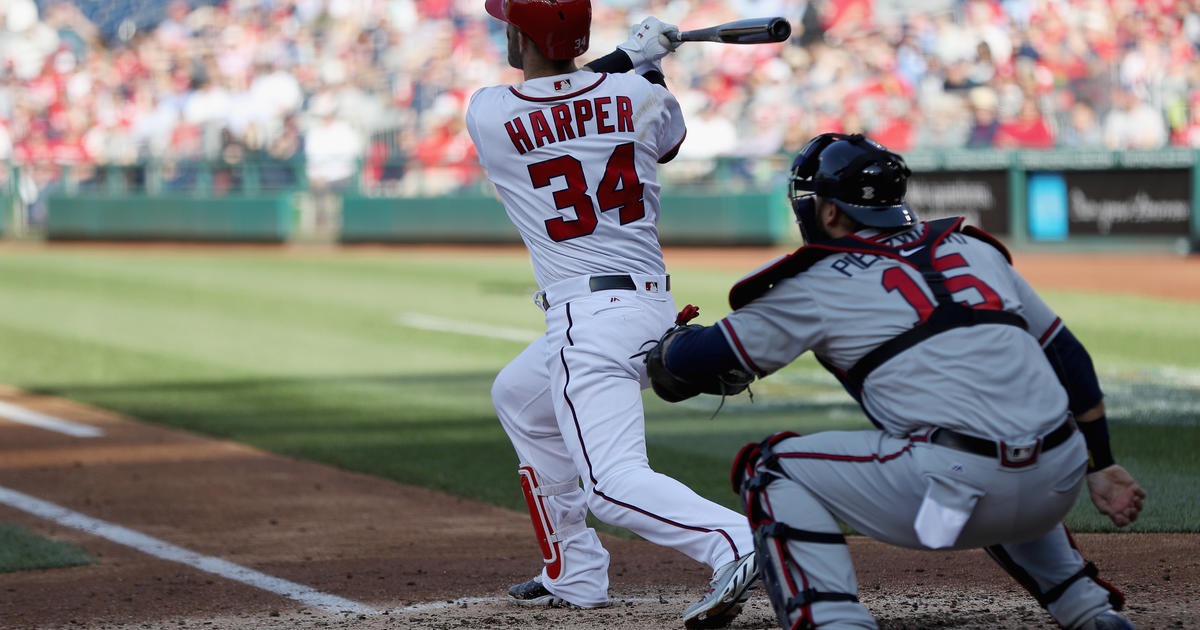 Watch: Bryce Harper hits 100th home run as a Phillie - CBS